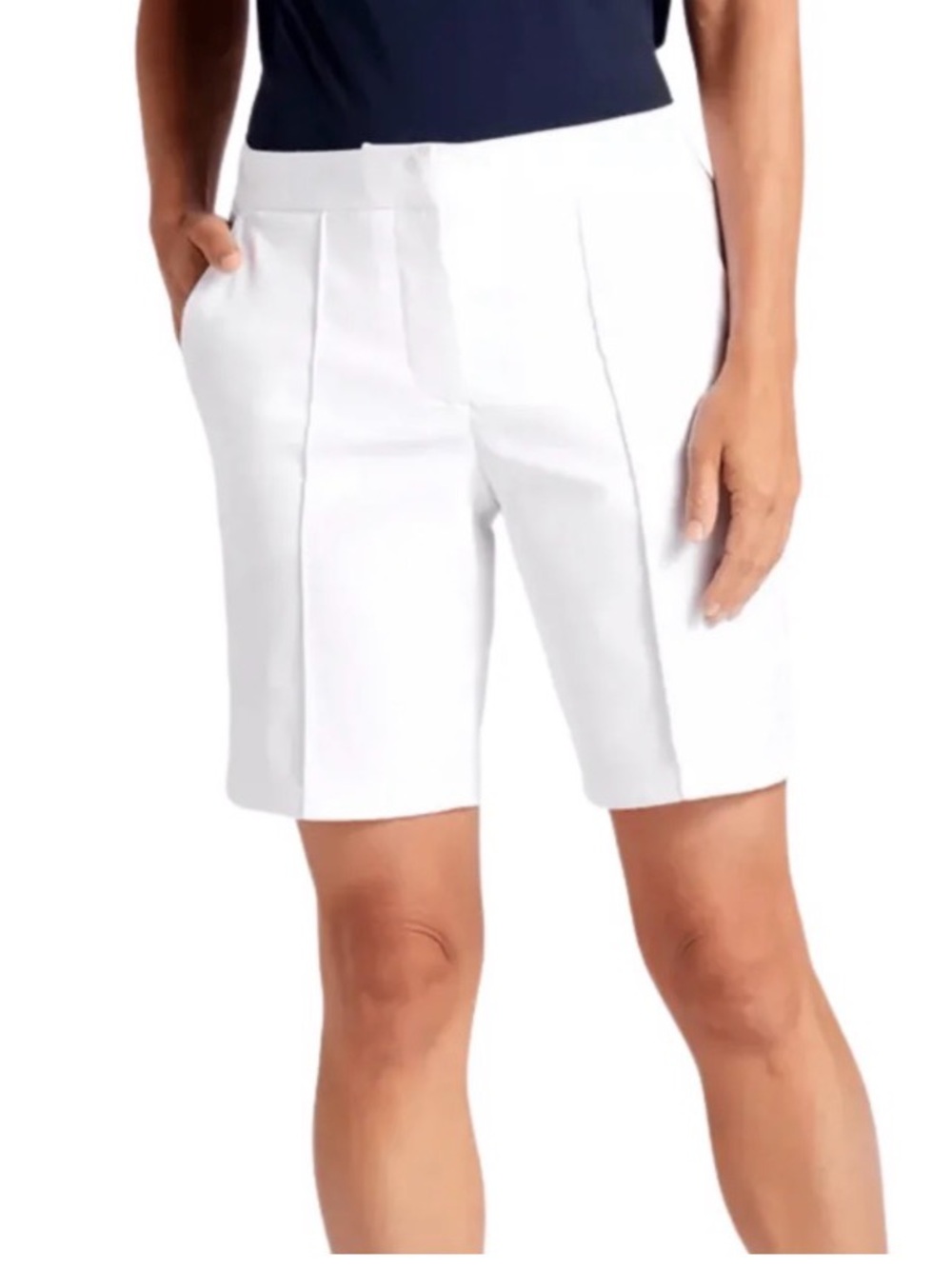 PUMA Women's Costa 8.5" Golf Bermuda Shorts White Glow Size Large